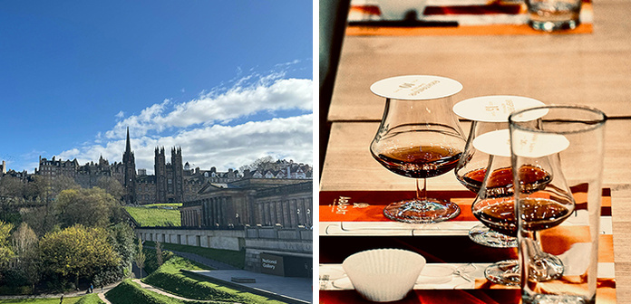 Photo de gauche : centre ville d'Edimbourg © Pexels - beinspiredbymyview / Anna Romanova