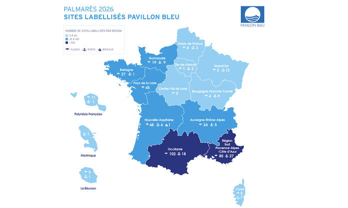 Le Pavillon Bleu, dévoile son palmarès 2026 le lundi 18 mai à Saverne - Photo : Pavillon Bleu