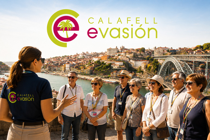 Le groupe en voyage sur la péninsule Ibérique © Calafell Evasión / Image générée par IA pour illustration promotionnelle
