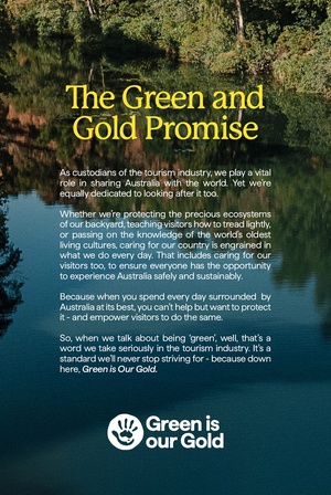 Manifeste "The Green and Gold Promise" - Illustration Tourism Australia