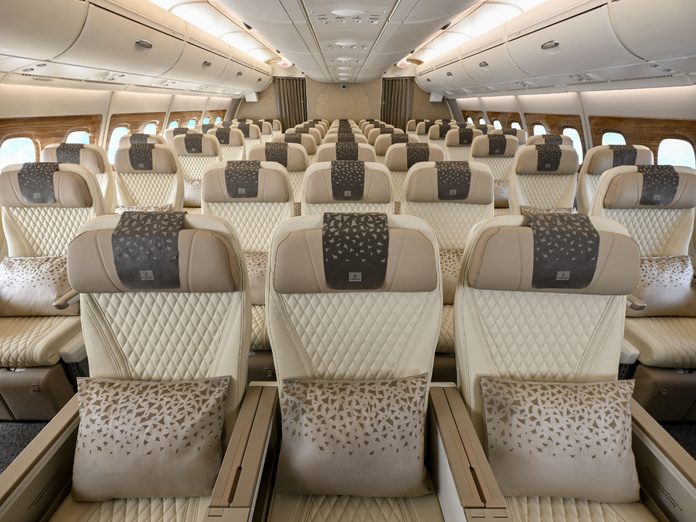 L’A380 rénové d’Emirates est désormais exploité sur la liaison entre Dubaï et Birmingham.     Photo: Emirates