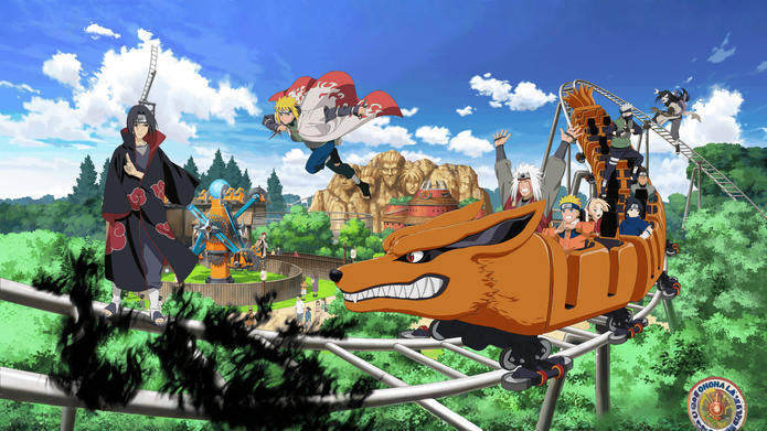 Parc Spirou : le pari gagnant de la nouvelle zone Naruto "Konoha Land" - Illustration Parc Spirou, 2002 MASASHI KISHIMOTO