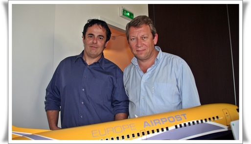 Frédéric de Fournoux & Jean Delgoffe, délégué commercial PACA, lors de la présentation à Marseille du lancement des nouvelles dessertes