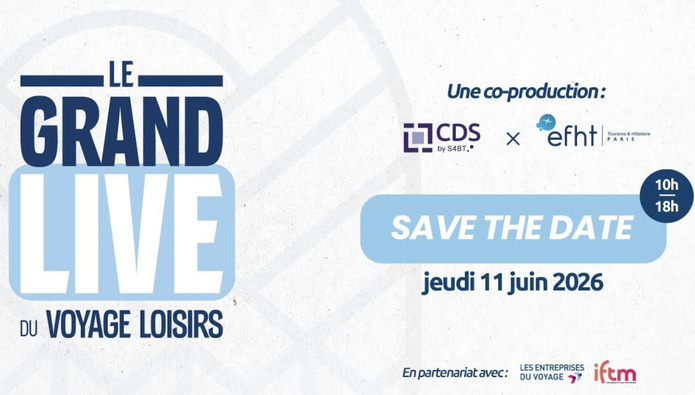Le Grand Live du Voyage Loisirs : rendez-vous jeudi 11 juin 2026 - Image CDS Le Grand Live du Voyage Loisirs : rendez-vous jeudi 11 juin 2026 - Image CDS
