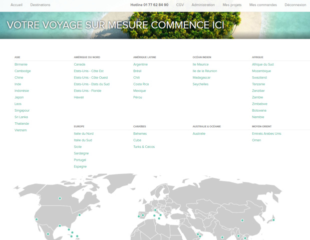 Worldia : des voyages à la carte en quelques clics Worldia : des voyages à la carte en quelques clics