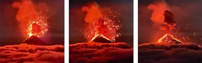 Éruption du volcan Fuego vue par nos voyageurs © Terra Guatemala