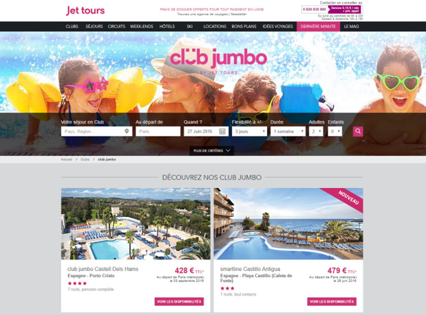 Jet tours propose des solutions de relogements aux clients touchés par la fermeture du Club Jumbo Hi Panoramic de Palma de Majorque - Capture d'écran