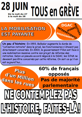 Le tract de l'USAC-CGT pour la grève du 28 juin 2016 - DR : USAC-CGT