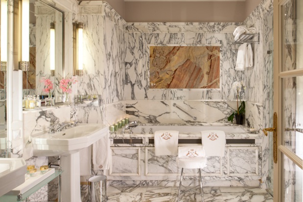Salle de bain de l'hôtel Meurice - Meurice 101 Photo © GdeLaubier Salle de bain de l'hôtel Meurice - Meurice 101 Photo © GdeLaubier