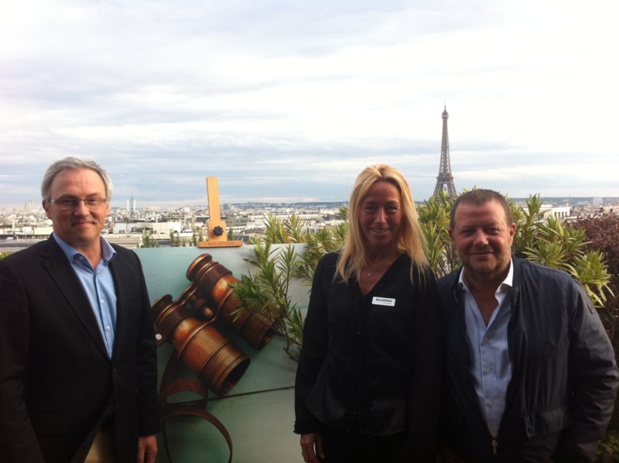 René Thibault, Olivia Even Devillechaise et Emmanuel Foiry lors d'une soirée de présentation de la production aux agences de voyages - DR LAC