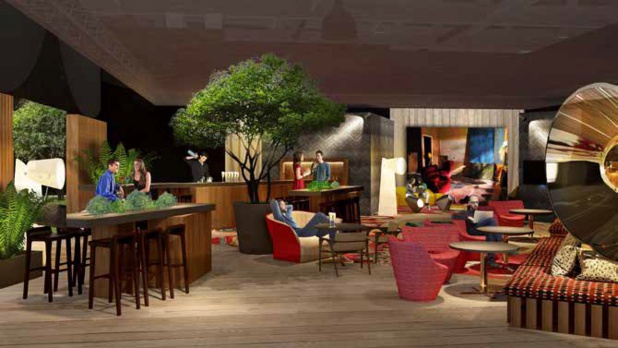 Le lobby du Studio 16 a pour ambition d’illustrer le rez-de-chaussée d’un hôtel virtuel - DR : EquipHotel Le lobby du Studio 16 a pour ambition d’illustrer le rez-de-chaussée d’un hôtel virtuel - DR : EquipHotel