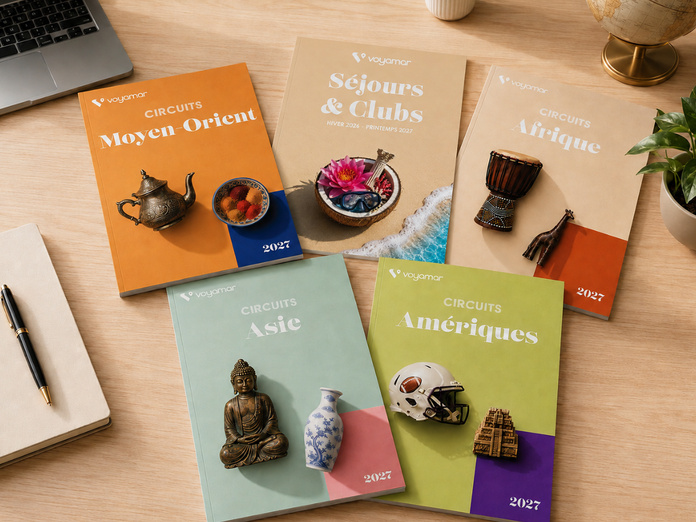Les nouvelles brochures Voyamar pour la saison 2026-2027 mettent en avant une offre renouvelée de circuits, séjours et clubs - Photo : Voyamar
