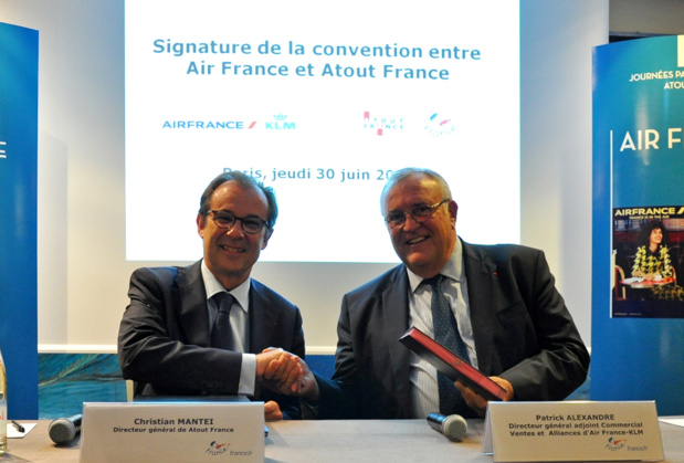 Mantei, Directeur général de Atout France, et Patrick Alexandre, Directeur Général Commercial, Ventes et Alliances Air France-KLM - Photo DR