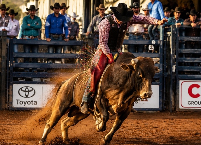 Le rodeo rider doit tenir huit secondes sur un animal dont chaque mouvement semble tendu vers un seul but : vous faire lâcher - Photo : Sébastien Cros / WeTravelAustralia
