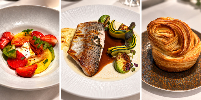 Au dîner, des couleurs et des saveurs - Photos PB, composition générée par IA