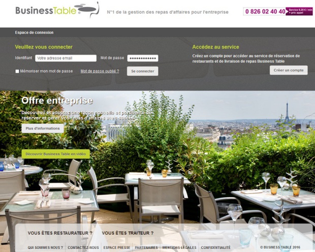 Ticket Travel Pro annonce qu'il propose désormais les services de Business Table - Capture écran Ticket Travel Pro annonce qu'il propose désormais les services de Business Table - Capture écran