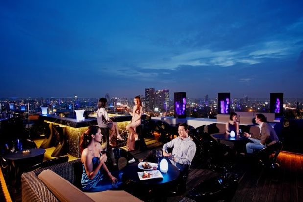 Le Blu Sky, bar du Centara Grand, domine Bangkok - DR : Collection Centara