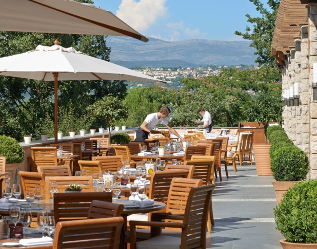 Terrace of the Faventia restaurant - Terre Blanche Terrace of the Faventia restaurant - Terre Blanche