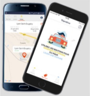 L'application de Tripndrive est disponible gratuitement sur iPhone et téléphone Androïd - DR : Tripndrive