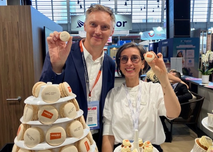 Reginald Otten (DG adjoint easyJet France) et Vanessa Lefebvre (Senior Account Director IHG) - Photo : TB