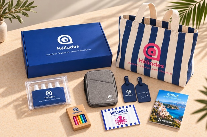 Etiquettes bagages, guide : Héliades propose en option deux Travel Box - Photo Héliades
