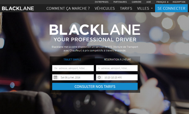 Blacklane continue d'étendre son service à travers le monde - Capture d'écran