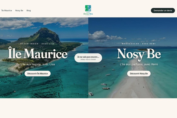 Le lancement du site internet d'Entre deux îles est prévu pour 2027. @voyages couture