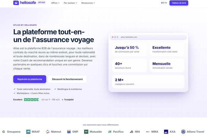 Hellosafe lance sa plateforme Atlas, une marketplace de l'assurance voyage. @hellosafe