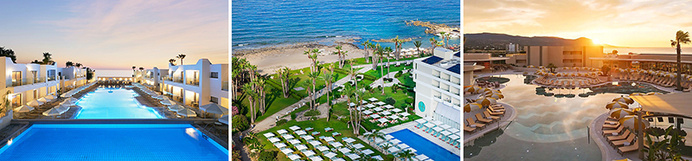 Les trois nouvelles adresses du programme 2027 : l’Eleni Holiday Resort à Chloraka, l’Imperial Island Resort à Paphos et le Nalu à Latchi © Eleni Holiday Resort, © Imperial Island Resort, © Nalu : visuels fournis par les établissements Les trois nouvelles adresses du programme 2027 : l’Eleni Holiday Resort à Chloraka, l’Imperial Island Resort à Paphos et le Nalu à Latchi © Eleni Holiday Resort, © Imperial Island Resort, © Nalu : visuels fournis par les établissements