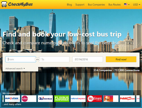 CheckMyBus élargit son offre et lance un nouveau site Internet au Mexique - Capture d'écran CheckMyBus élargit son offre et lance un nouveau site Internet au Mexique - Capture d'écran