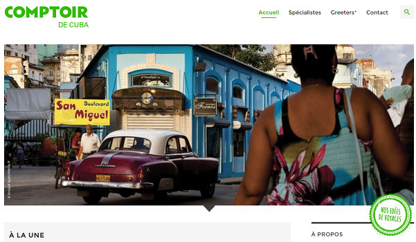 Comptoir de Cuba est le 20e blog destination de Comptoir des Voyages - Capture d'écran