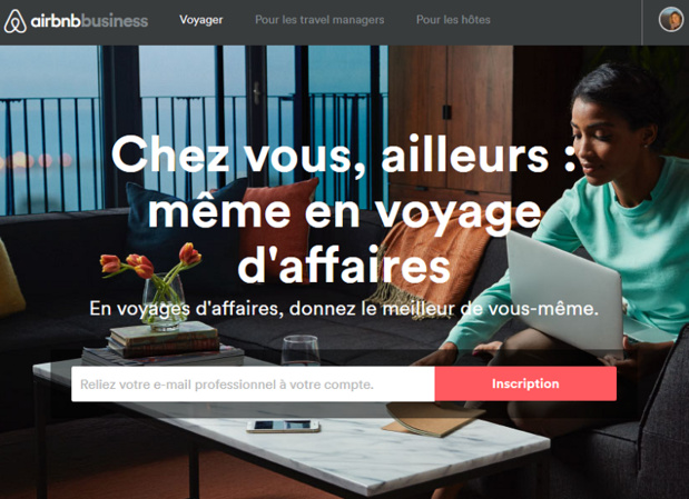 American Express Global Business Travel annonce la signature d’un accord commercial avec Airbnb - Capture écran