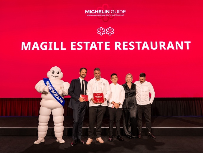 Magill Estate Restaurant et son équipe célèbrent leurs deux étoiles dans la sélection Michelin South Australia 2027 - Crédit photo : MICHELIN Guide