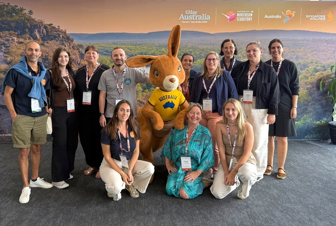 La délégation française réunie à Darwin à l’occasion de G’day Australia 2026 - Photo : Adil Hmami, Tourism Australia