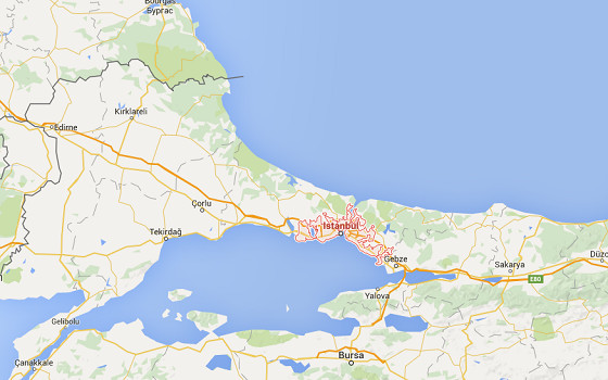 Le trafic aérien est encore perturbé à Istanbul selon le Quai d'Orsay - DR : Google Maps