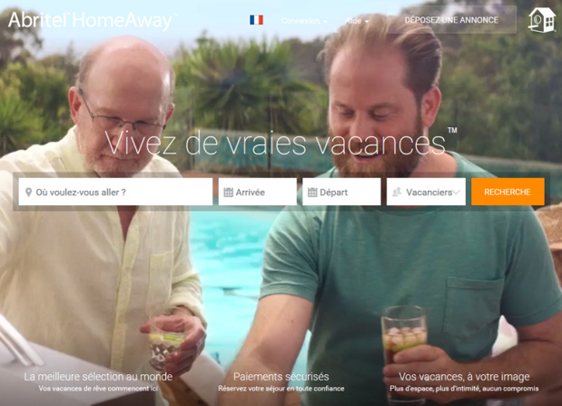 Le site Abritel Homeway - Capture écran