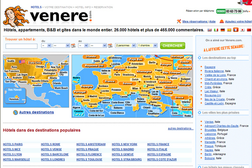 Expedia : accord pour l'acquisition de Venere.com