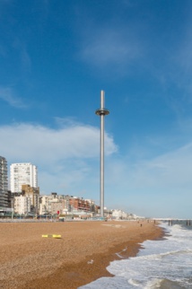 L'i360 British Airways détient le record mondial Guinness pour la tour la plus « svelte » du monde, avec un diamètre de 3,9 mètres pour 160 mètres de hauteur © BAi360