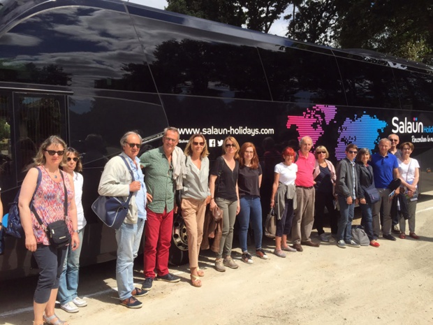 Les invités de Salaün Holidays aux Vieilles Charrues et aux Vieux Gréements. /photo JDL Les invités de Salaün Holidays aux Vieilles Charrues et aux Vieux Gréements. /photo JDL