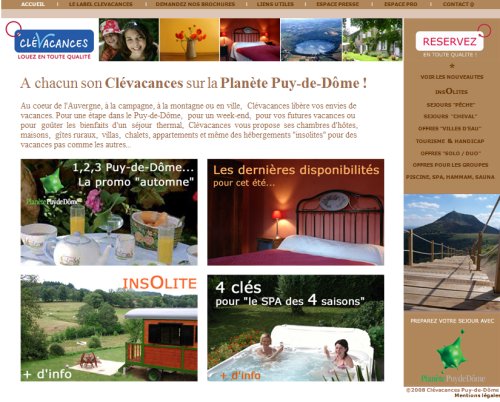 Clévacances : nouveau site Internet consacré au Puy-de-Dôme