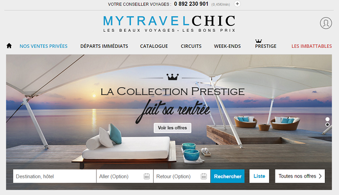 MyTravelChic tombe dans l'escarcelle du groupe Galeries Lafayette - Capture d'écran