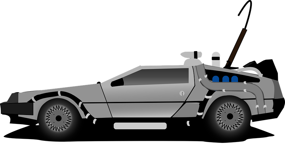Voiture volante du film retour vers le futur. DR