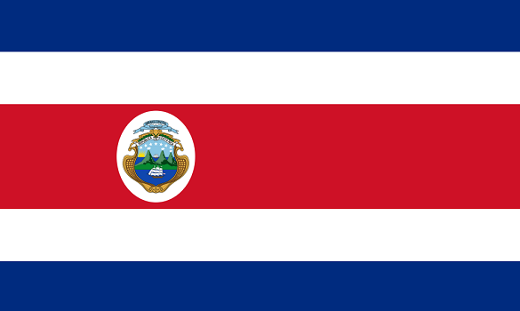 Drapeau du Costa Rica - DR : Wikipedia Drapeau du Costa Rica - DR : Wikipedia