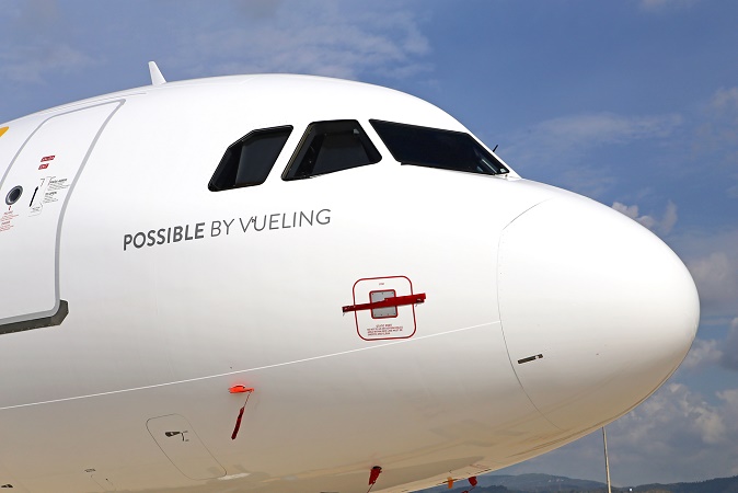 Le nez d'un Airbus A321 de Vueling - Photo : Vueling