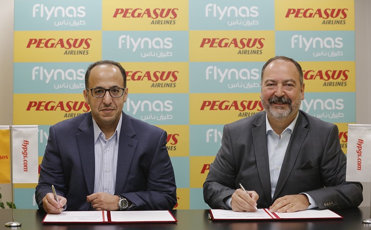 L'accord entre Pegasus Airlines et Flynas a été signé jeudi 6 octobre 2016 - Photo : DR
