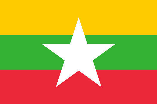 Drapeau de la Birmanie -  DR : Wikipedia