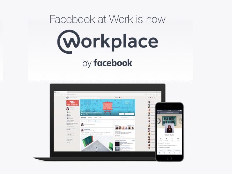 La firme de Mark Zuckerberg a bien compris l'intérêt d'utiliser ce genre d'outils de collaboration sur le lieu de travail et compte bien concurrencer les réseaux existants comme Slack en lançant un prix agressif (c) Workplace by facebook