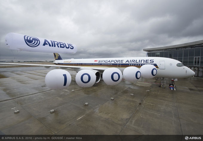 Singapore Airlines a pris livraison d'un un Airbus 350-900 - Photo Airbus