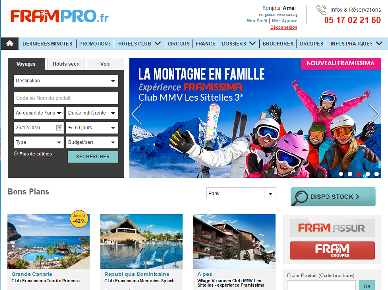 La nouvelle version du site Pro de FRAM est en ligne depuis début septembre 2016 - Capture d'écran