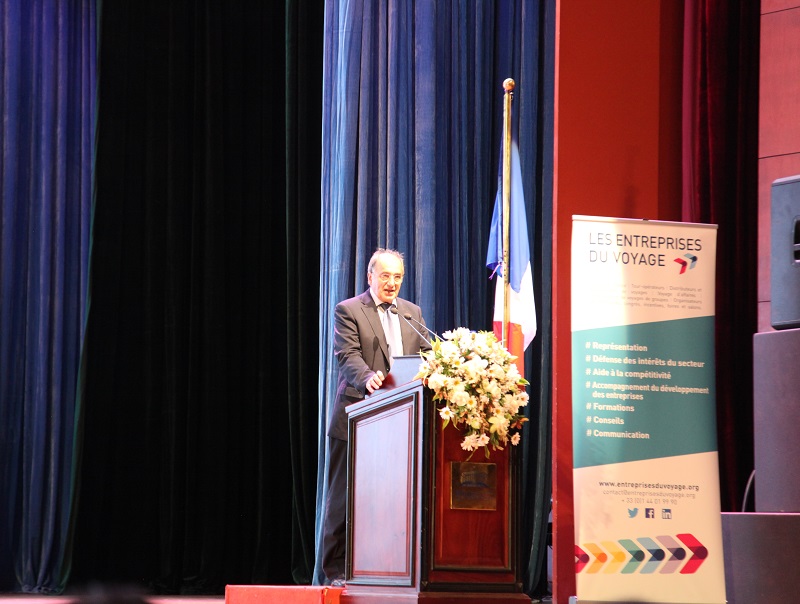 Jean-Pierre Mas, président des Entreprises du Voyage lors du congrès à Colombo - Photo JK